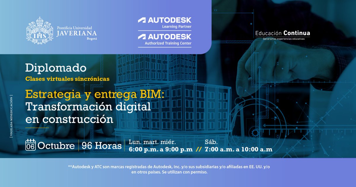 Conoce el Diplomado en Estrategia y Entrega BIM: 
¡la clave para la transformación digital en el sector de la construcción! 

Aprende a implementar tecnologías BIM para optimizar tus proyectos y liderar la innovación en obra.

Informes en: acortar.link/66MCBr