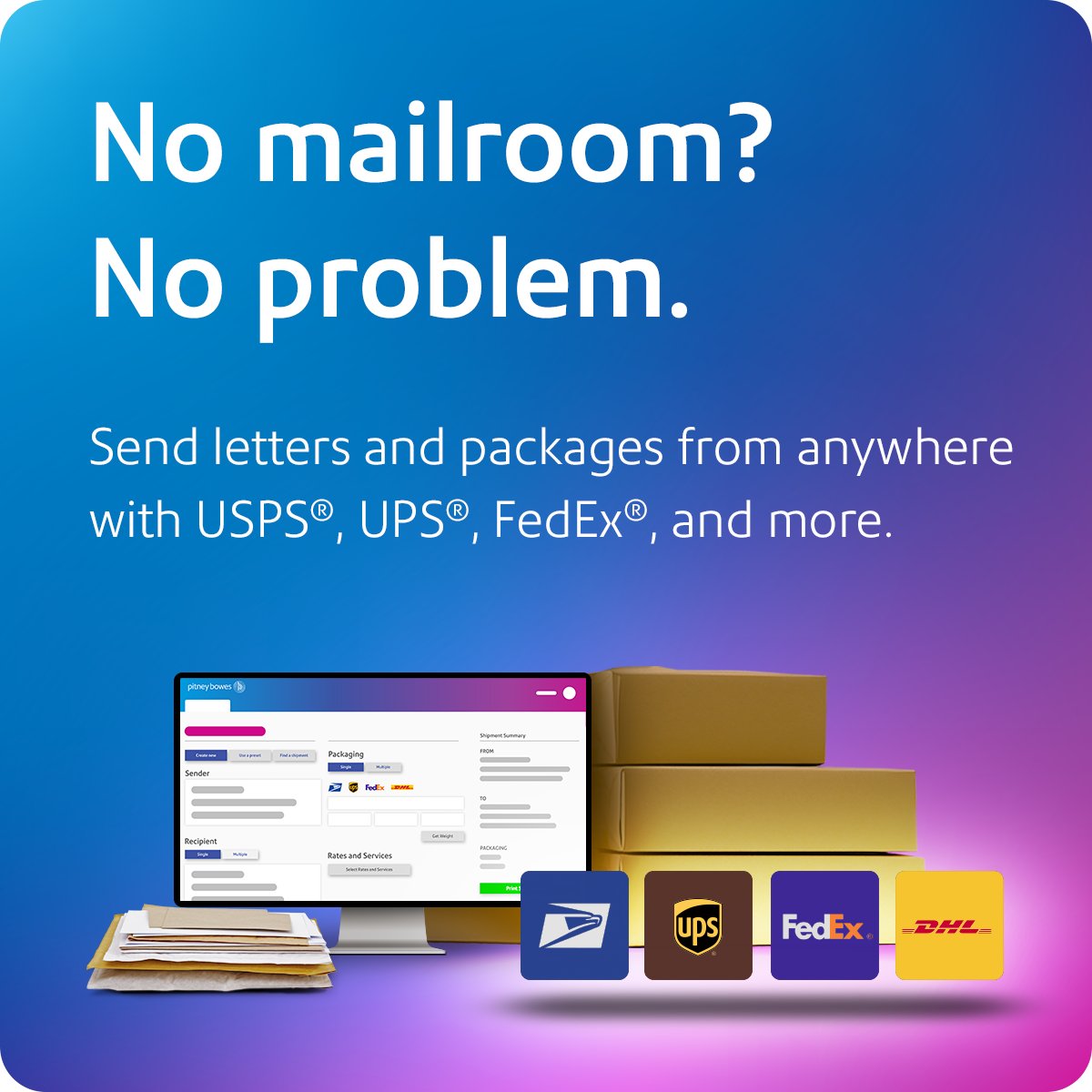 PitneyBowes's tweet image. Send mail from anywhere, anytime. Get started now and say goodbye to postal headaches. spr.ly/6019Ap79x #mail #mailingsolutions #tech