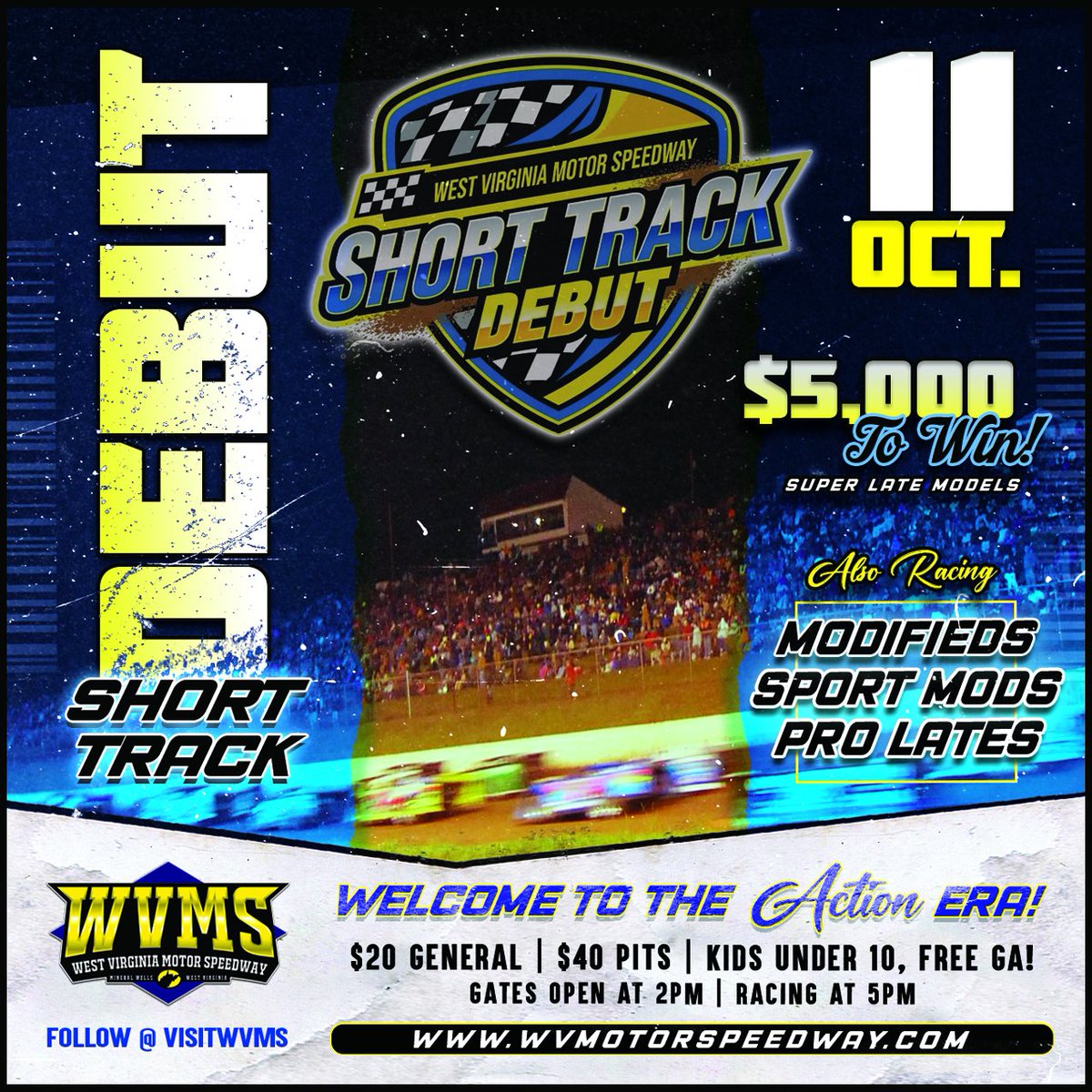 SHORT TRACK DEBUT JUST 15 DAYS AWAY! 🏁
MORE INFO:: wvmotorspeedway.com/events/shorttr… 👈🔥