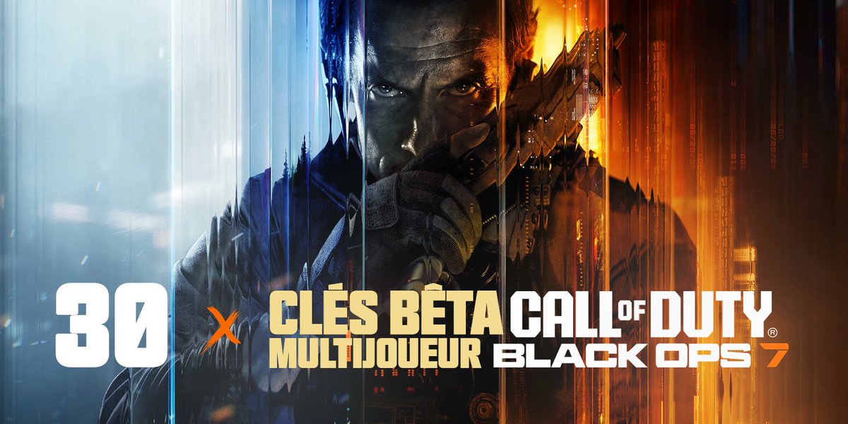 🎁 Concours🎁

On vous fait gagner 30 codes pour la bêta en accès anticipé de Call of Duty: Black Ops 7  (2-5 octobre)😍 Pour participer c'est simple : 

- RT ce tweet
- Follow <a href="/GAMEWAVE/">GAMEWAVE</a> 

Les gagnants pourront donc y jouer du 2 au 8 octobre 🔥 Un grand merci à <a href="/CallofDutyFR/">Call of Duty France</a>