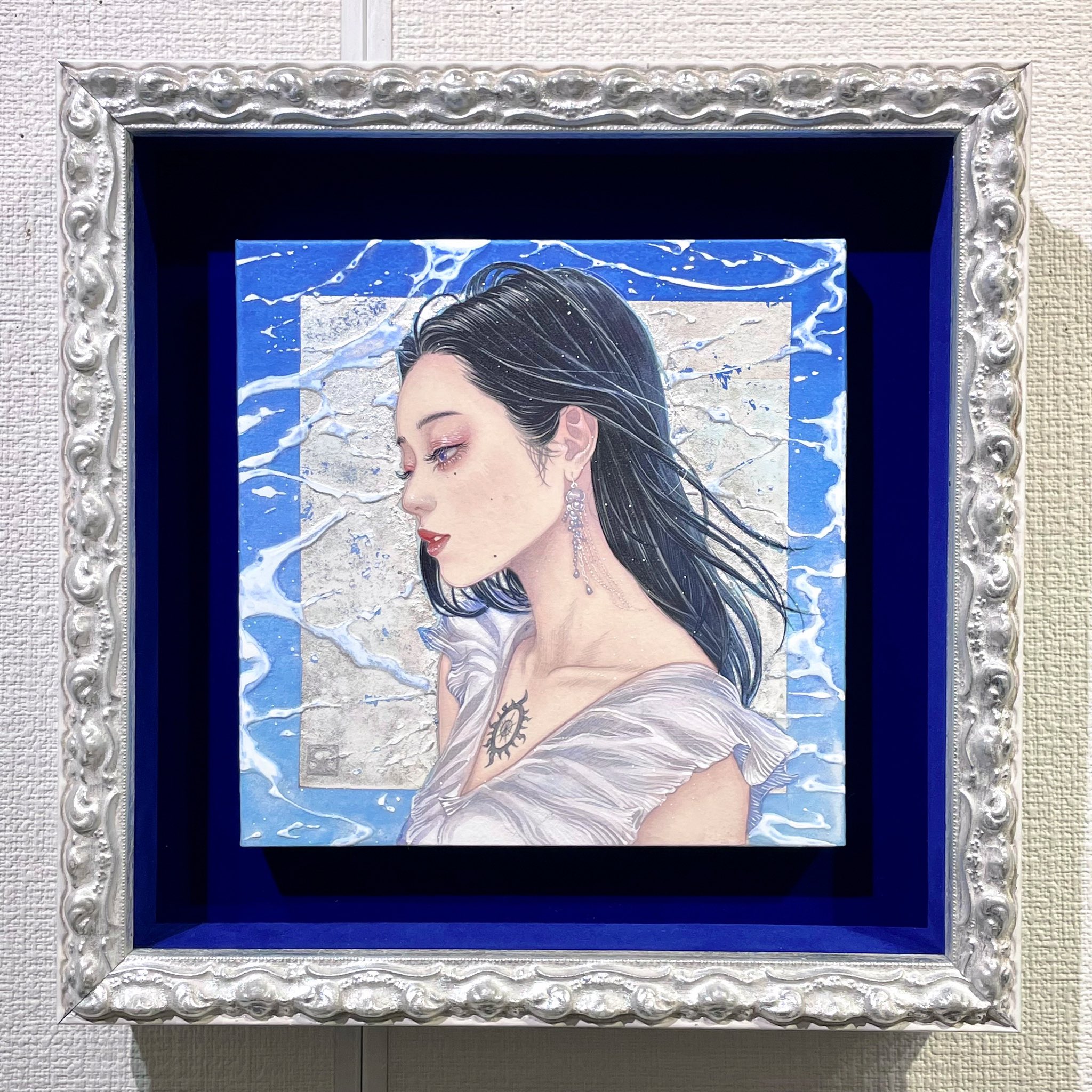 山下千里、「深海に棲む」、希少画集・額装画、日本製・新品額縁にて額装致します 山下千里、「深海に棲む」、希少画集・額装画、日本製・新品額縁