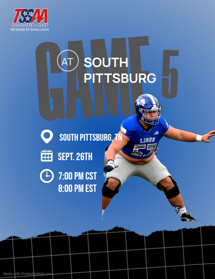 It’s GameDay‼️

🆚 South Pittsburg
📍 South Pittsburg Stadium
⏰ 7 PM CST | 8 PM EST

#WhyNotYou
#BankBUILT🦁