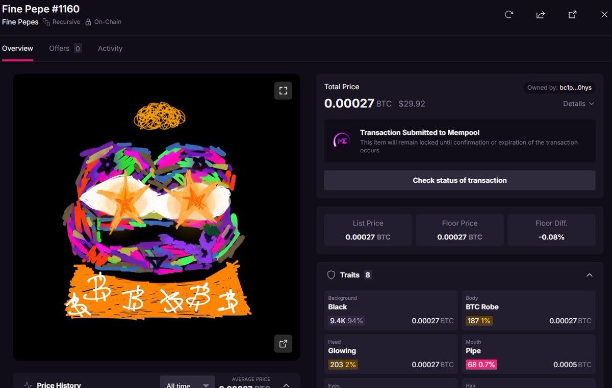 Crypto_Art_83's tweet photo. Yo #FINEPEPES community....
Welcome my brother from $UFD and #OMEN @cryptodegen76 He just scooped like 7 bangers!
My latest scoops as well....
What a fine Friday to snipe! https://t.co/wi4C7L3DES