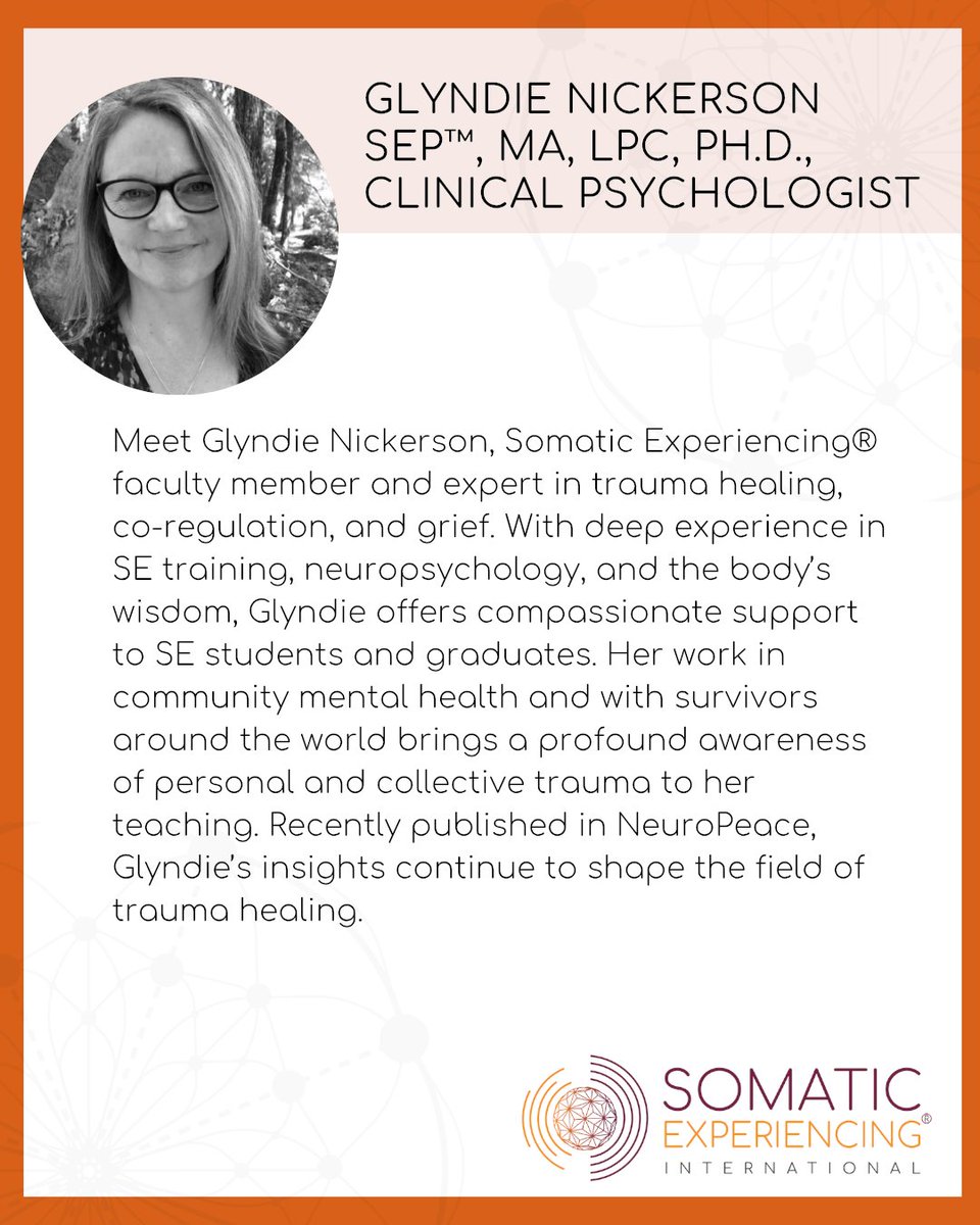 Somatic_Exp_Int's tweet image. Apply to the Somatic Experiencing Training Program: traumahealing.org/ApplyHere
Ready to Register? Follow the Link Here: traumahealing.org/BeginnigIStPet…
#somaticexperiencing #traumahealing #therapists #professionaldevelopment #somaticexperiencinginternational #training #community #joy
