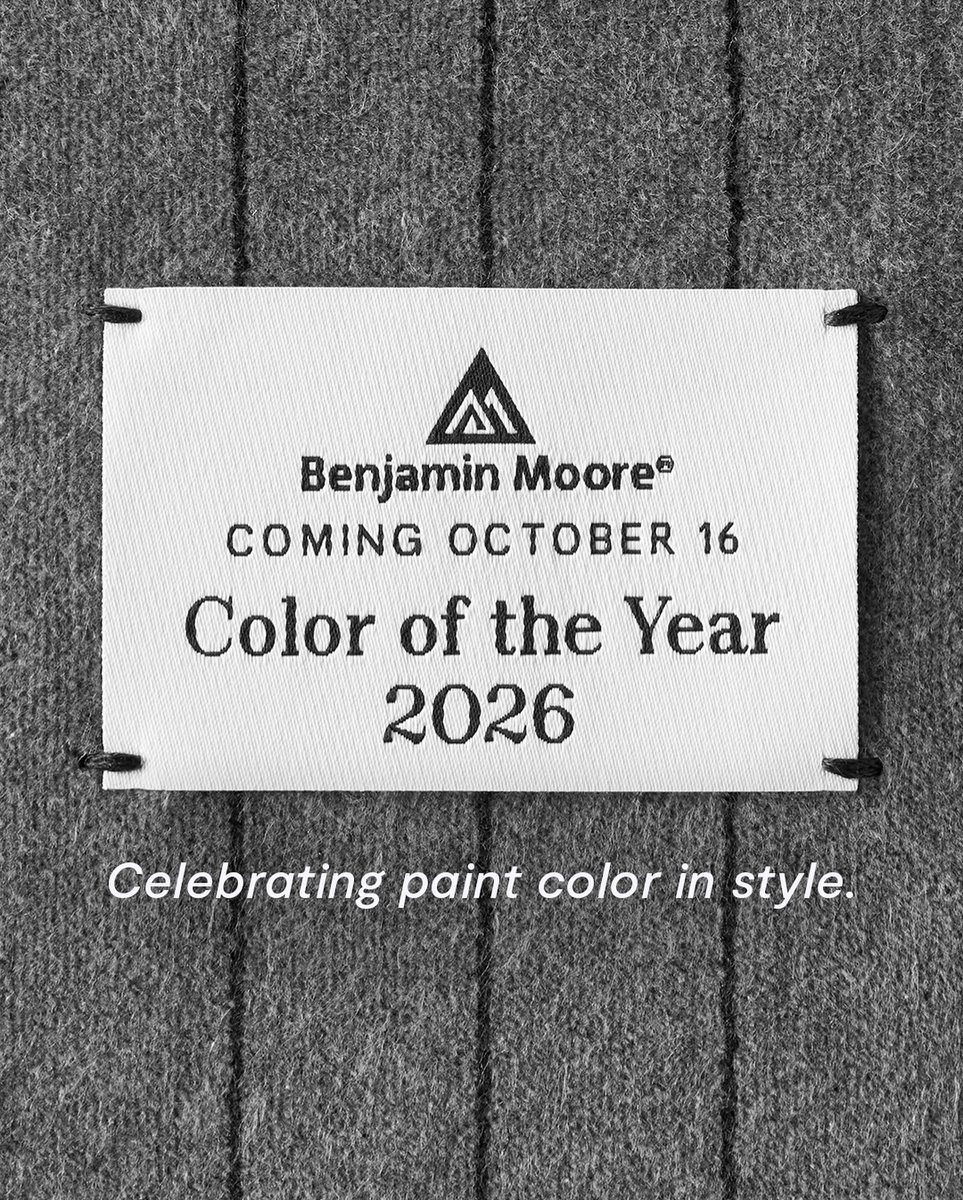 Benjamin_Moore's tweet image. We’re stitching up the final details... the Benjamin Moore Color of the Year 2026 is almost here! Think you know what the color could be? Give us your best guess then head to our benjaminmoore.com to add our launch event to your calendar 📆