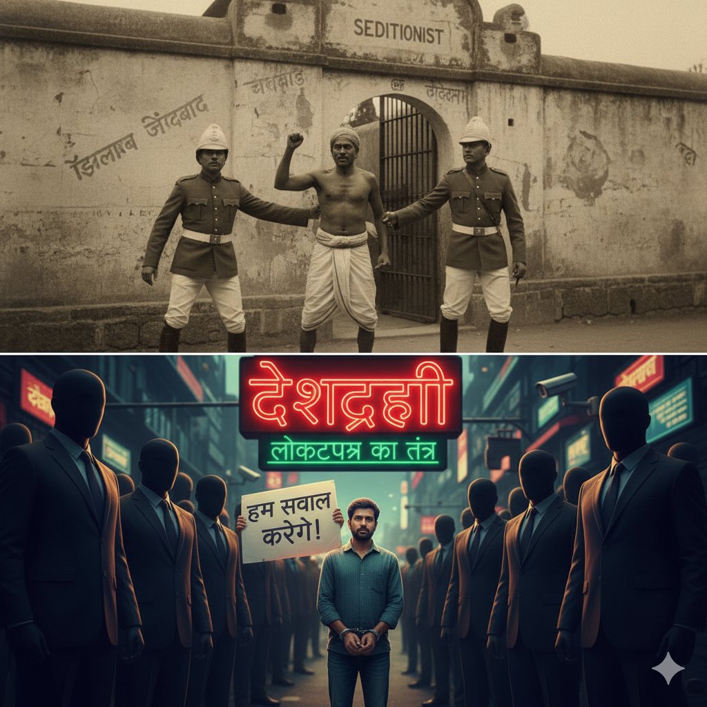 आवाज़' का इतिहास: कालचक्र या कालपाश?

​वाह! क्या गजब का कालचक्र चला है! हमारे पुरखों ने जिस स्वतंत्रता की लड़ाई लड़ी, उसे देखकर तो आज की पीढ़ी अचंभित ही होगी।
​एक जमाना था, जब अंग्रेजों का राज था। यदि कोई स्वतंत्रता सेनानी 'इंकलाब ज़िंदाबाद' का नारा बुलंद करता, तो गोरे साहब उसे