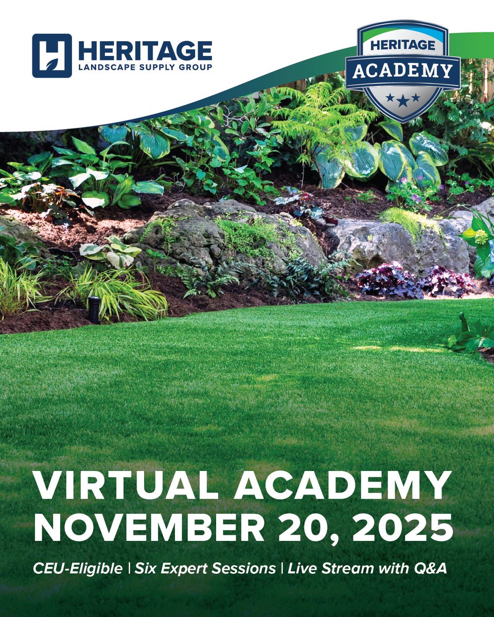 Save the date! Our Virtual Academy for applicators is coming on November 20th. 

Top experts will cover mosquitoes, IPM strategies, crabgrass control, termite management, &amp; more!
