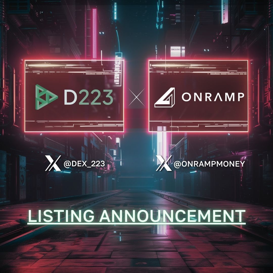 DEX223 (@dex_223) on Twitter photo Token standards have evolved — and so should access.
Dex223 is now live on <a href="/onrampmoney/">Onramp Money</a> — with full ERC-223 support.
Buy $D223 across 60+ countries.
🛒 onramp.money/main/buy/?appI…
Pay local. Store securely. Token standards have evolved — and so should access.
Dex223 is now live on <a href="/onrampmoney/">Onramp Money</a> — with full ERC-223 support.
Buy $D223 across 60+ countries.
🛒 onramp.money/main/buy/?appI…
Pay local. Store securely.