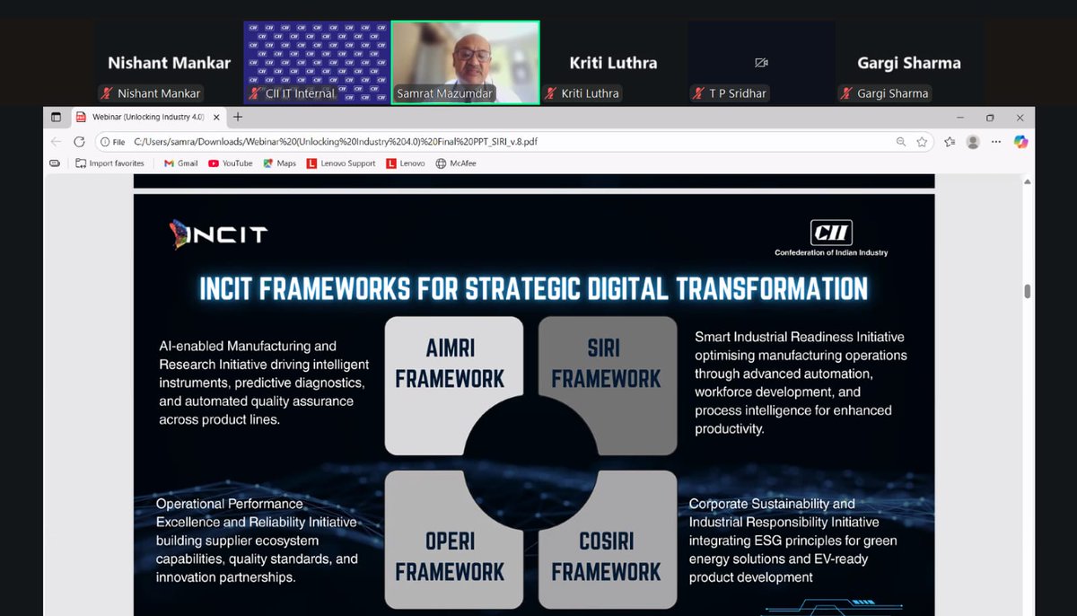 𝗪𝗲𝗯𝗶𝗻𝗮𝗿 𝗦𝘂𝗰𝗰𝗲𝘀𝘀!

CII proudly hosted the webinar ‘Unlocking Industry 4.0’, bringing together 30+ organisations for an insightful exchange of ideas.
@INCIT
#WebinarSuccess #Industry4_0 #DigitalTransformation