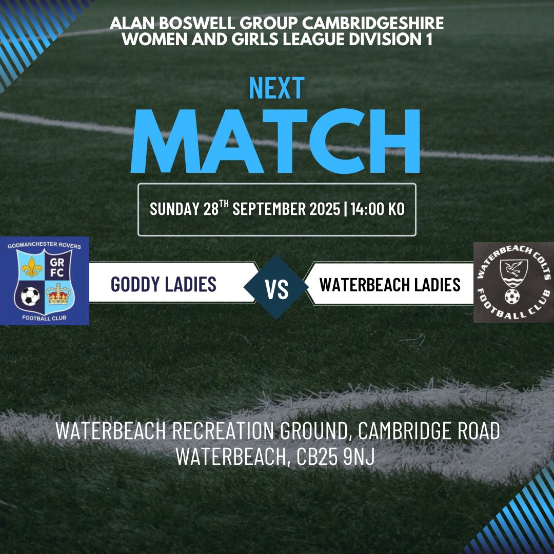 Goddy Ladies (@goddyladies) on Twitter photo UP NEXT:
After a week off, we travel away to <a href="/WaterbeachWfc/">Waterbeach Colts WFC</a>. Come along and show your support. Up The Rovers ๐ UP NEXT:
After a week off, we travel away to <a href="/WaterbeachWfc/">Waterbeach Colts WFC</a>. Come along and show your support. Up The Rovers ๐