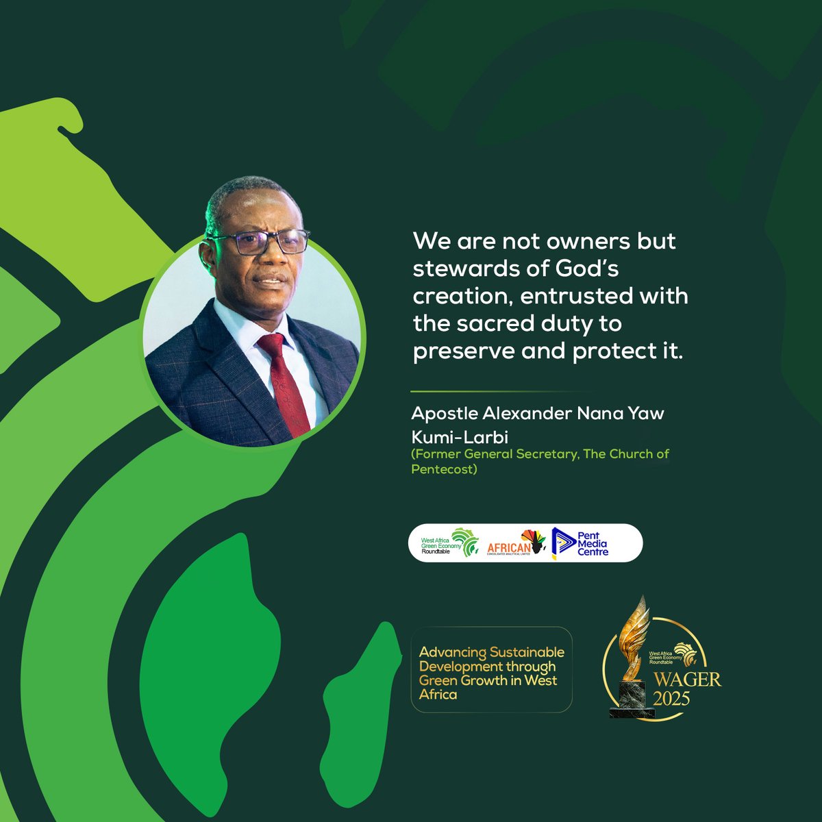 thecophq's tweet photo. "We are not owners but stewards of God's creation, entrusted with the sacred duty to preserve and protect it." - Apostle Alexander Nana Yaw Kumi-Larbi

#WAGERAwards | #WAGER2025 | #Penttvgh https://t.co/5TqLgwGPVM