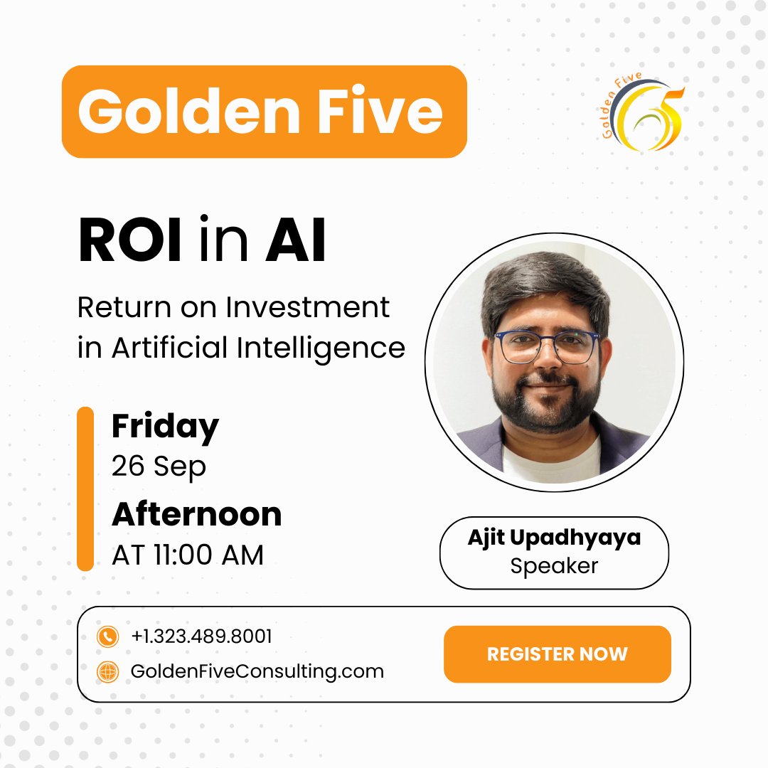 Today: events.teams.microsoft.com/event/03f61fc2…

Date: Friday, 26th September

Time: 11:00 AM

#G5Consulting #AI #ArtificialIntelligence #AiWebinar