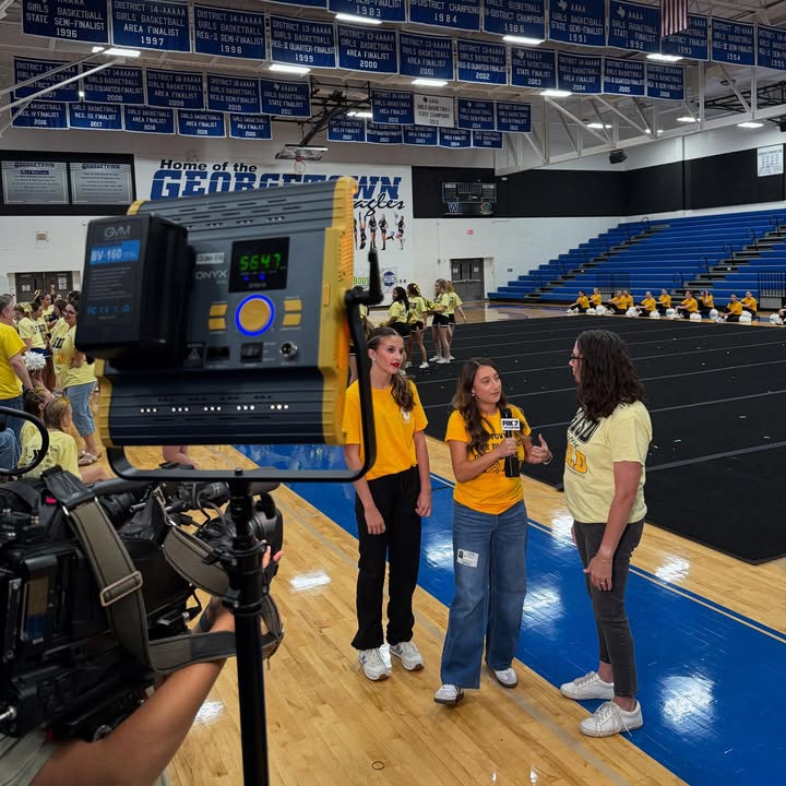 GeorgetownISD's tweet photo. GHS Goes Gold Pep Rally. 💛 Coming together as a community to support our families and educate on Childhood Cancer.
If you missed this morning’s live coverage on @fox7austin, tune in at noon &amp; 5pm with @JessicaonFOX7 🎥 https://t.co/yDoOVPHrYE