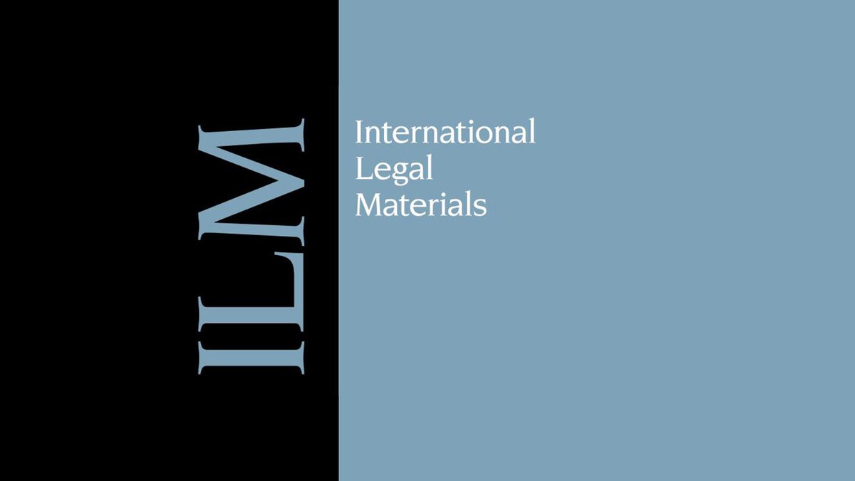 CUP_Law's tweet image. The most recent issue of International Legal Materials explores legal consequences of the ICJ, best practices for Nazi-confiscated art, Doe v. Cisco, and UN Security Council Resolutions. Read it now:

🔗 cup.org/4gKJMqI 

#InternationalLaw @asilorg #ASILMYM