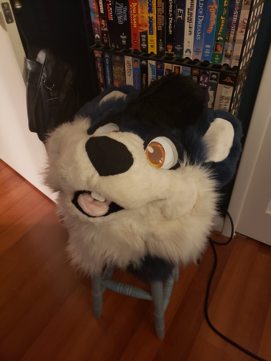 Fursuit head was long overdue for a bath. A clean squirrel is a happy squirrel! Or a peppy squirrel! ^^
