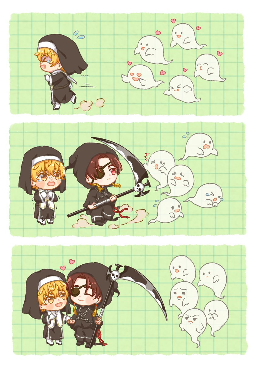 #すおにれ
👻「所以你怕幽靈不怕死神？？？」