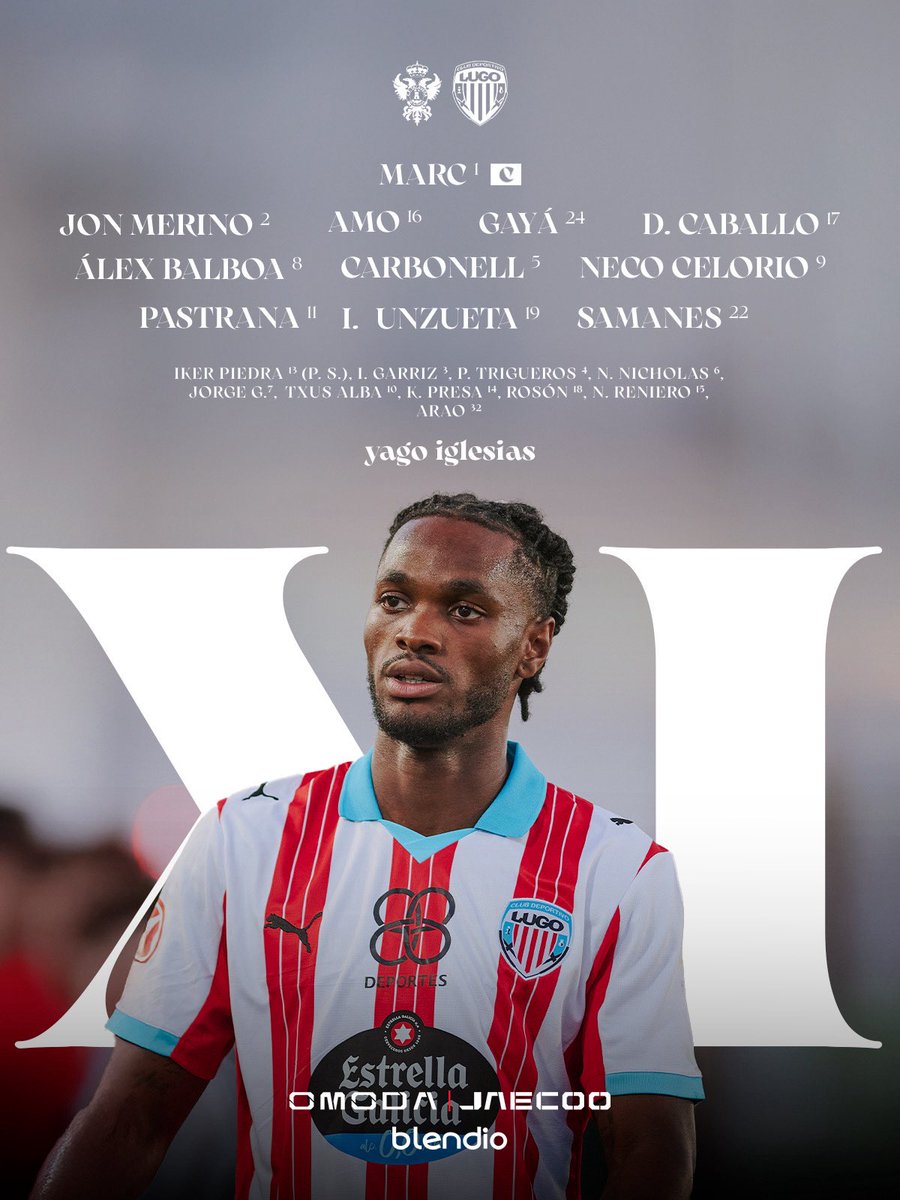 👥 𝐗𝐈 𝐈𝐍𝐈𝐂𝐈𝐀𝐋 | Os elixidos por Yago Iglesias para enfrontarse ao <a href="/CFTalavera/">CF Talavera de la Reina</a>!

#CFTalaveraLugo 
#ForzaLugo