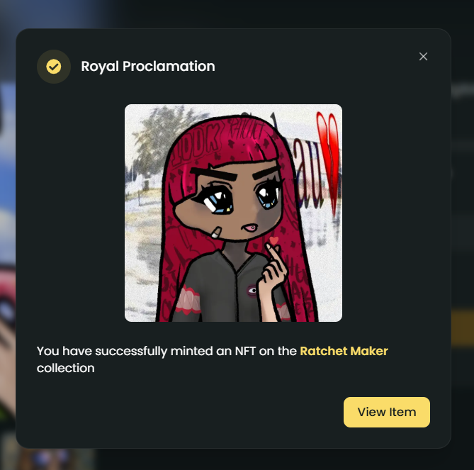 I Just grabbed my free @RatchetMakeron , Grabbed one on GTD and two extra on FCFs

Thanks to a knight kingdom <a href="/KingdomlyApp/">Kingdomly 🏰</a>