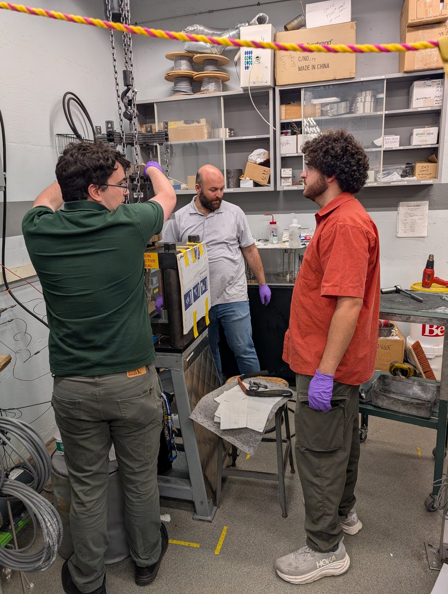 Connor with new PhD student Mike and Recent Michigan PhD grad and new MiHTEE post doc Abdullah sealing up an autoclave for an IASCC experiment with an ODS stainless steel