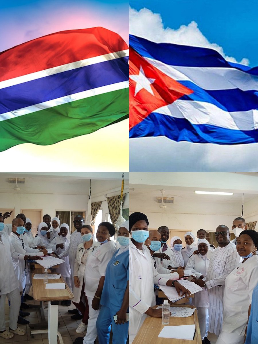 Solidaridad, Internacionalismo y hermandad. #CubaCoopera #CubaPorLaVida #CubaVencerá <a href="/AbelendaCuba/">Rubén G. Abelenda</a> <a href="/alisneylaz/">Alisney</a> <a href="/CubaGambia/">CubaCooperaGambia</a> <a href="/Colaboracionqba/">Unidad Central de Cooperación Médica 🇨🇺</a>