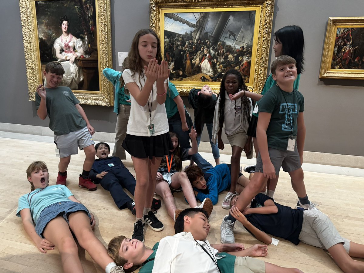 TravisTagDallas's tweet photo. From reenacting famous art to creating their own art inspired by what they see, our 5th graders are stretching and growing their creative abilities at the @DallasMuseumArt #RegionIVSayNoMore @MJJackson1906 @SHussainDISD @dallasschools https://t.co/1aikUHOcz2