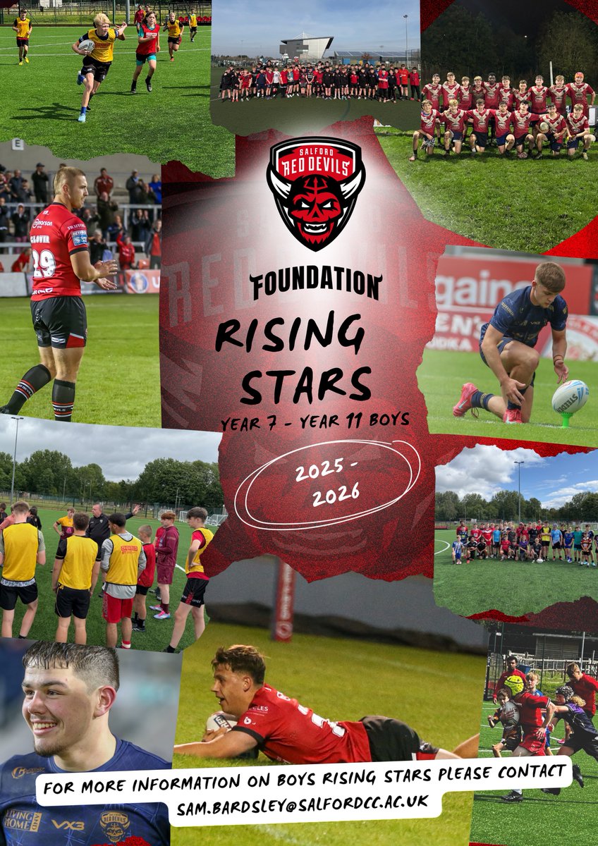 🌟The boys Rising Stars sessions are back for 2025/26! 

With more training sessions and games than ever before, for boys in school years 7 to 11, it's the perfect time to sign up!

 Session details will be shared in the next few weeks! 👹
