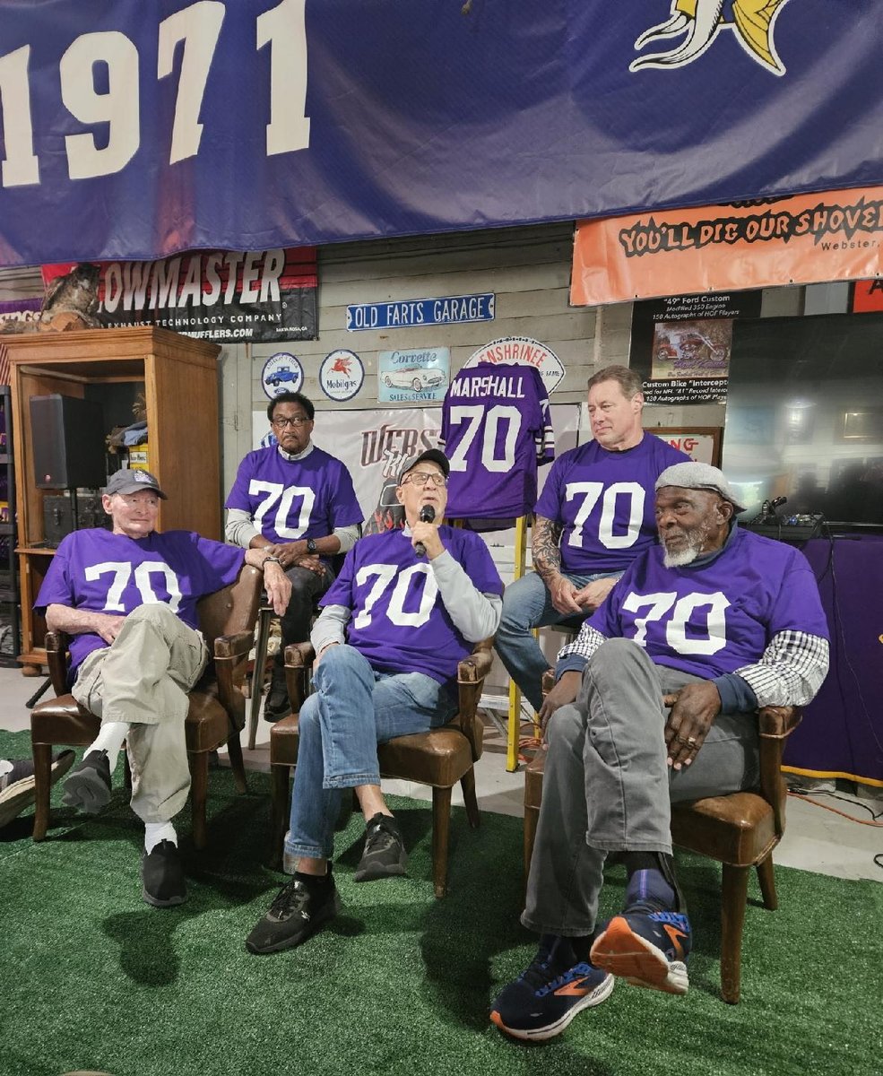 Me and my brothers remembering our leader, Jim Marshall. Rest in Peace #70