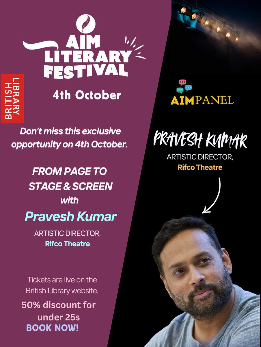 What does it take to bring powerful stories from the page to the stage and screen?

events.bl.uk/events/aim-lit…