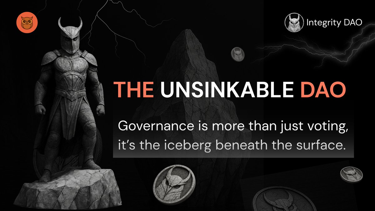 Voting isn’t governance it’s just the result.

Focusing only on the vote is like staring at the tip of an iceberg while ignoring the 90% below the surface.

The tip: flashy proposal titles, yes/no tallies. 
Beneath: frameworks, security checks, on-chain execution, treasury