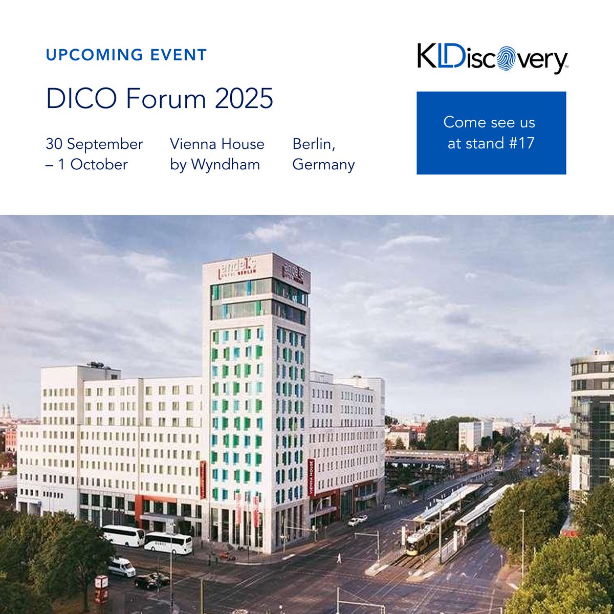 KLDiscovery's tweet image. Meet us in Berlin for the DICO FORUM 2025, 30 September – 1 October, for two days of dynamic discussion on compliance, regulation, and the future of corporate governance. Stop by stand #17 to learn about the KLDiscovery advantage! hubs.ly/Q03L7qX30
#DICO #DICOForum2025
