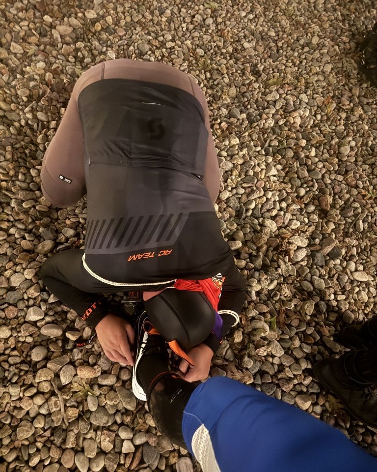 Pup making sure @pupdane always has spotless cleats for practice 🤤