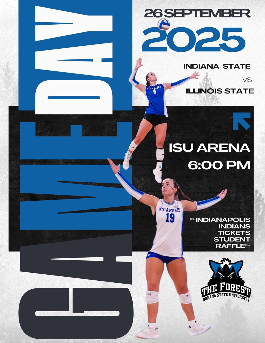 TONIGHT in the ISU Arena @ 6PM! Come before the game to enter the raffle! Go Sycamores!