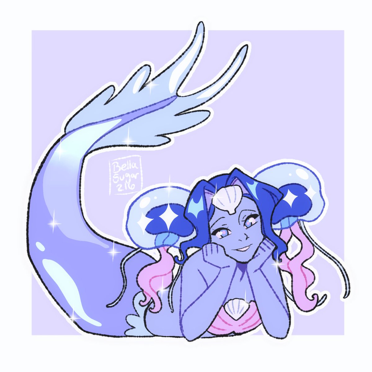 BSugar216's tweet photo. In love with Gwen's mermaid ver 💙🌌 
#KnightsOfGuinevere #knightsofguineverefanart https://t.co/VIRNFFaeeN
