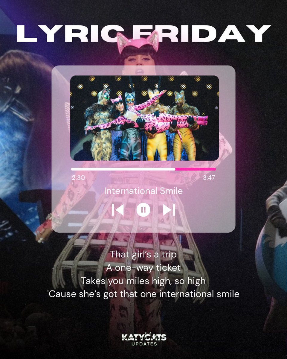 🎶MÚSICA DA SEMANA 🎶

Em comemoração aos 10 anos da "Prismatic World Tour" no RJ, SP e CWB, vamos relembrar a odiada e amada "International Smile"!!

E aí, vocês são do time que amam ou odeiam essa??