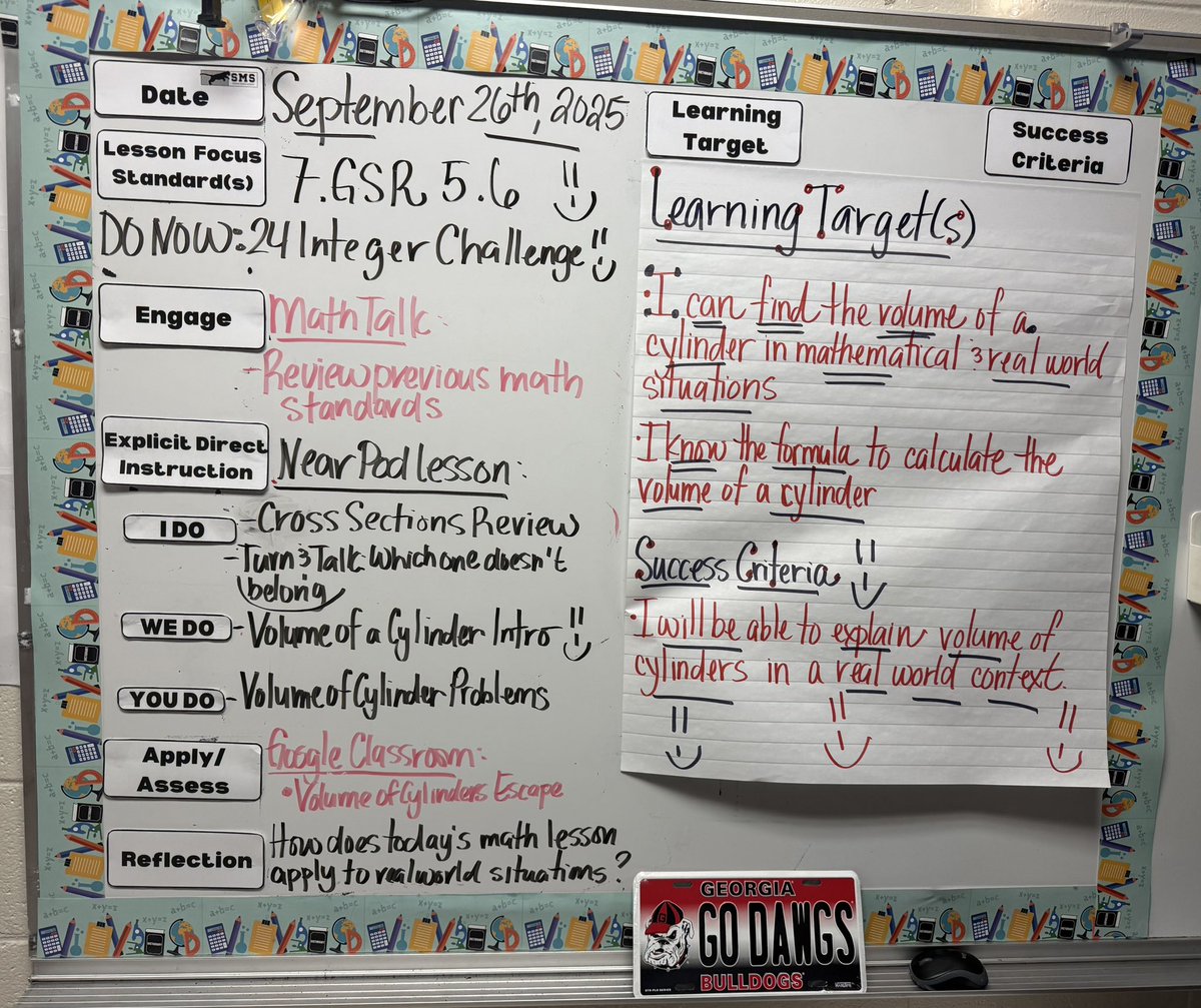 🔥Loving every moment of knowing exactly what I’m teaching each day. 

🔥 Clear Learning Targets + Success Criteria = student success 💯

Q: Why was the cylinder always invited to parties? 🥳
A: Because it’s well-rounded! 

<a href="/apsupdate/">ATL Public Schools</a> <a href="/MerriweatherEDU/">Dr. Dominique R. Merriweather</a> <a href="/fhenderson1908/">Felicia Henderson</a>