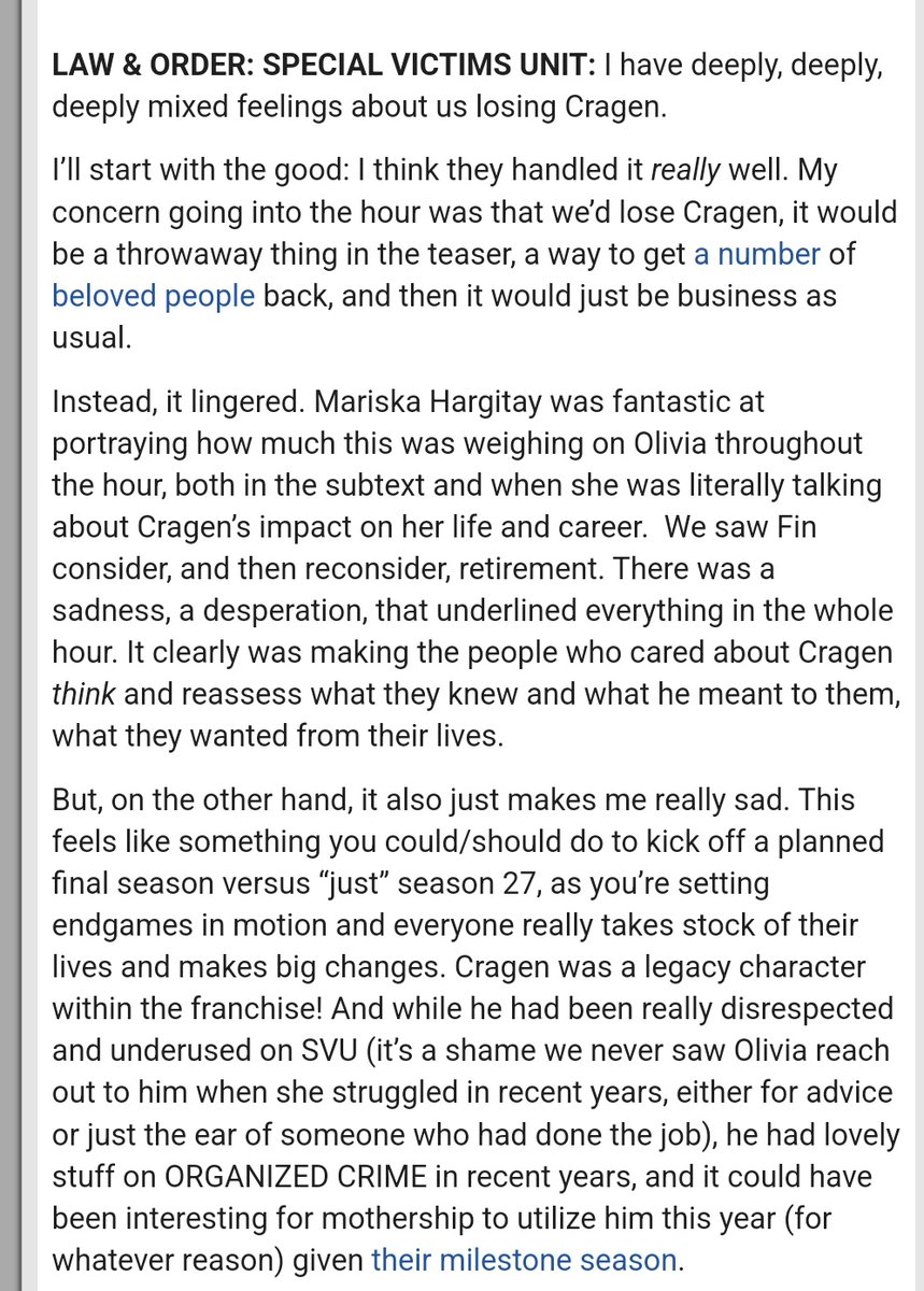 Edina87's tweet photo. Again, this is a perfect summary of how I feel about losing Cragen! #SVU27 #SVU #InTheWind https://t.co/mjosxmgO7f