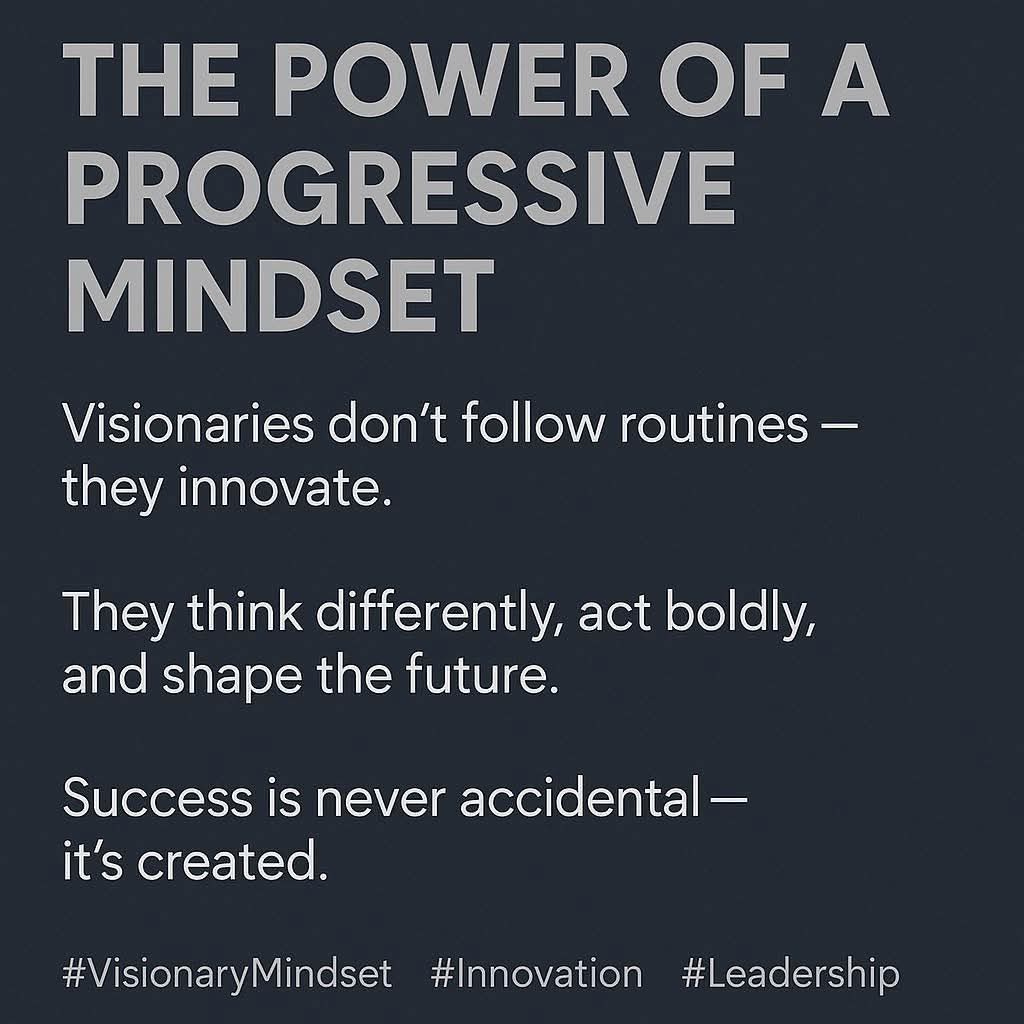 RiseandshineHo1's tweet photo. The Power of a Progressive Mindset
In today’s fast-changing business environment, results don’t come from maintaining routines or following the status quo. They come from leaders with a #progressivemindset — leaders who inspire their teams to think beyond the obvious.
Visionary leaders focus on strategy, innovation, and continuous growth. They surround themselves with thinkers and doers who challenge assumptions, bring fresh perspectives, and design solutions that anticipate the future. This mindset enables them not only to scale their businesses but also to turn challenges into opportunities.
The difference is clear: while some remain stuck in old patterns, visionaries actively shape the future. Their success is never accidental — it is the direct result of doing things differently, with clarity of vision and the courage to act.
#VisionaryMindset #StrategicThinking #BusinessGrowth #Innovation #Leadership