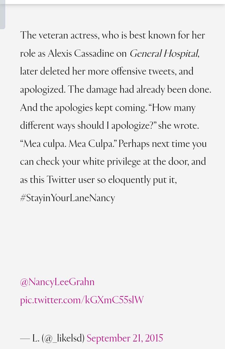 DeplorableErin's tweet image. #GH @GeneralHospital claims to NOT TOLERATEl #Hate #Bigotry &amp;amp; #Racism
Here's one of many instances of racism that the #Hypocrites at #GH have TOLERATED
@ABCNetwork @RobertIger @DisneyStudios @valentinifrank @GeneralHospital 

#nancyleegrahn
#toxic
Is there a morality clause?