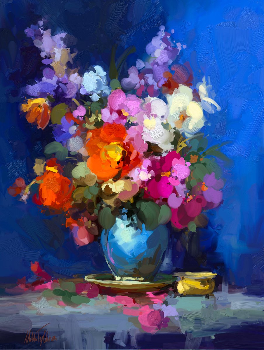 ~ Blue still life ~
Digital oil painting
Daily painting