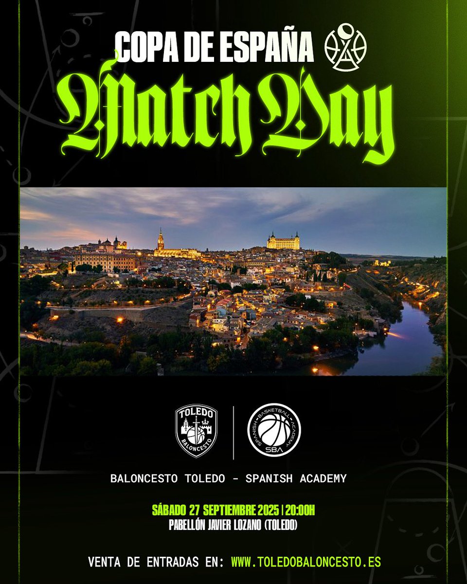 💚MAÑANA ES EL DÍA💚

Por fin nuestro primer partido en Toledo 🏰 Queremos que desde el primer día el Javier Lozano sea un fortín y para ello necesitamos tu apoyo 🫶

⚽️ Mensaje para los futboleros: Cuando acabe el partido del CD Toledo, todavía quedará una hora de Basket 😝
