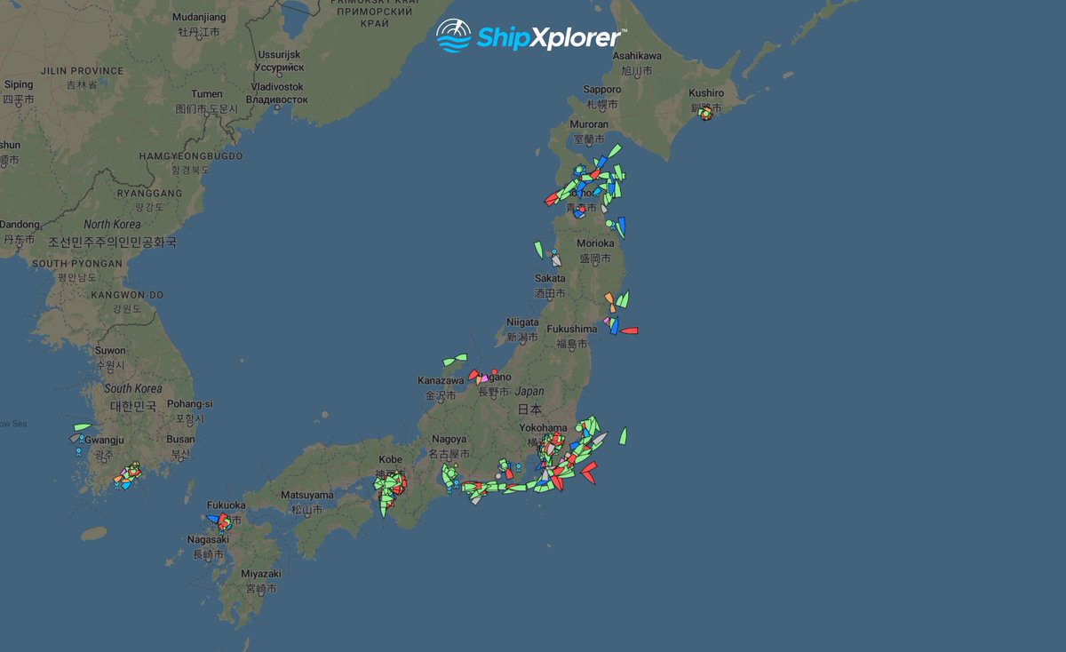 ShipXplorer's tweet image. 🚢 Ships in &amp;amp; out of Japan — track them live!

See real-time positions, routes &amp;amp; vessel info here:
shipxplorer.com/@37.44194,139.…

#ShipTracking #Maritime #Japan #LiveMap