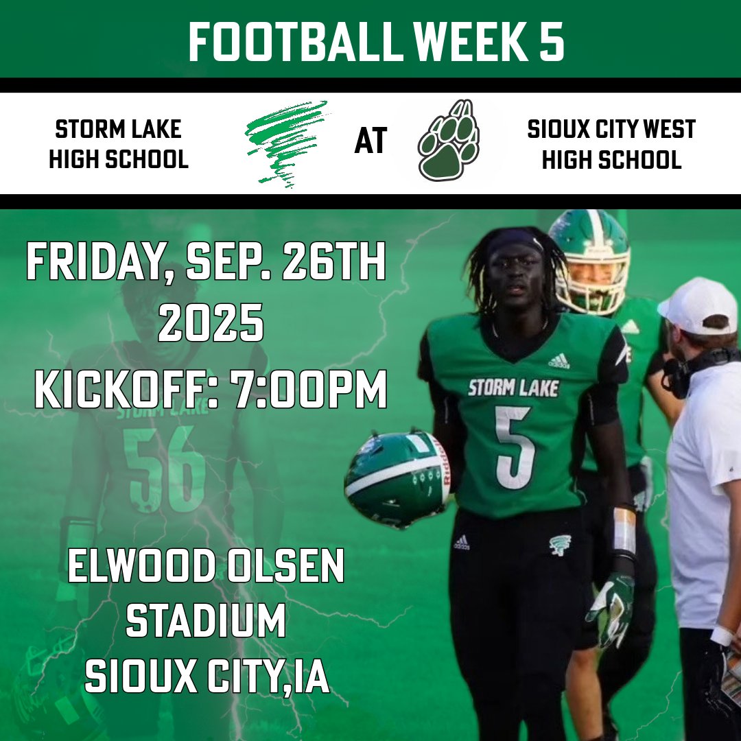 For any spectator attending the game tonight, you must purchase tickets through Varsity Bound at:
 gobound.com/ia/schools/scw…

For those not attending you can tune into stormlakeradio.com or Mix 101.7

Go Tornadoes!
