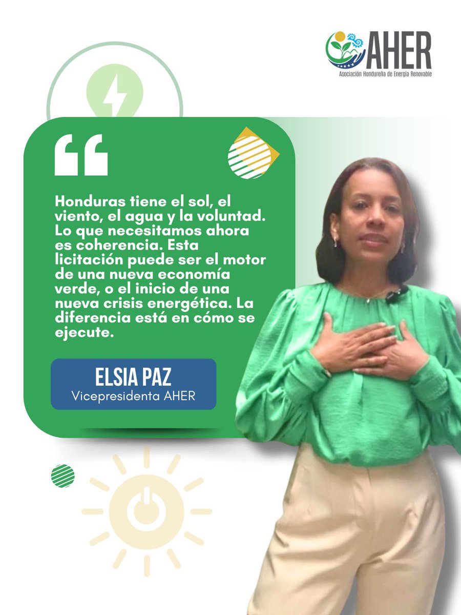 📢 Mensaje de nuestra vicepresidenta, Elsia Paz sobre la licitación de 1500 MW: