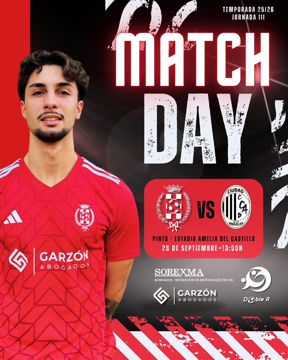 atleticodepinto's tweet photo. Partido Jornada 3⚽️
¡¡Atlético de Pinto vs Ciudad de los Ángeles!! https://t.co/SMnK5JJCZQ