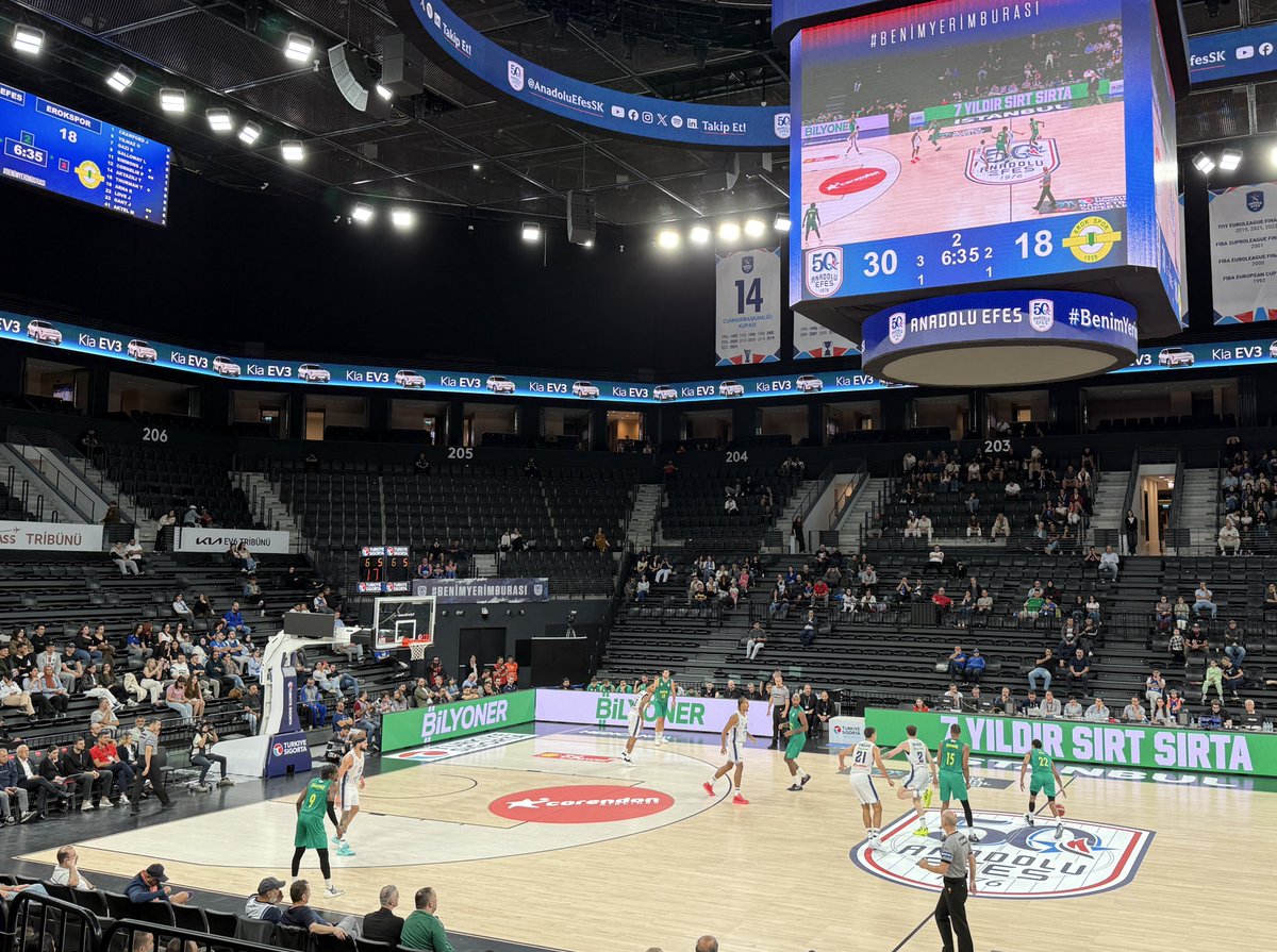Turkish League opener today, newcomers Erokspor face a brand new Efes featuring 7 new players on the roster.

22-year-old Brice Dessert makes his first pro appearance outside of France.