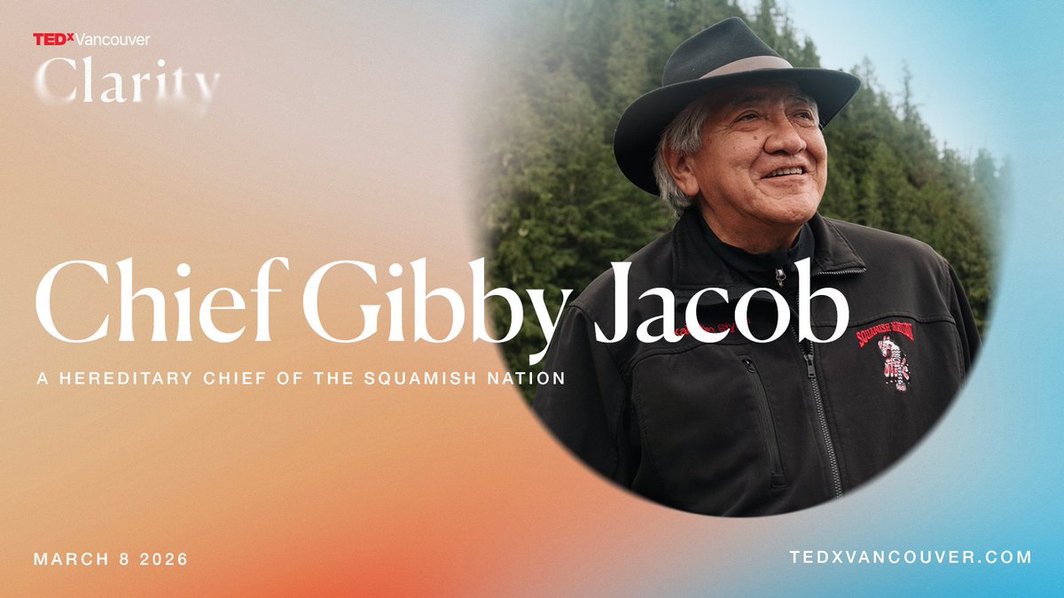 Announcing our third speaker for #TEDxVancouver 2026: Chief Gibby Jacob!

Chief Gibby is a Hereditary Chief of the Squamish Nation. A leader with quiet power, he has served for over 40 years in various leadership roles within the Squamish Nation. 

#TED #TEDx #Vancouver