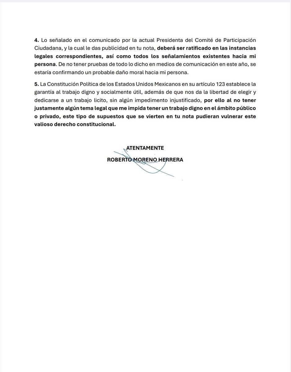 <a href="/EnriqueEnVivo/">Enrique Hernández Alcázar</a> Hola <a href="/EnriqueEnVivo/">Enrique Hernández Alcázar</a> anexo al presente mi replica. También envié a tu mail el soporte documental referido. Estoy a la orden.