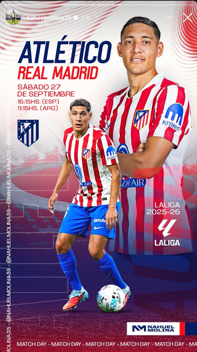 Estoy llorando con Nahuel subiendo el flyer de matchday hoy viernes😭