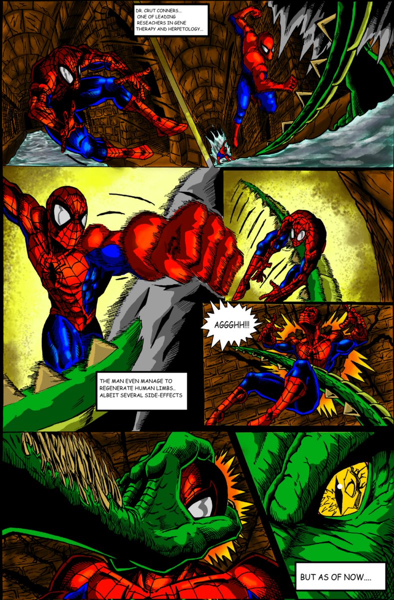 AustinLeeDraws's tweet image. SPIDER-MAN VS THE LIZARD COLORED SAMPLE PAGE!!

Pencil inks and colors by me.

#spiderman #marvel #marvelcomics #comics #art #digitalart