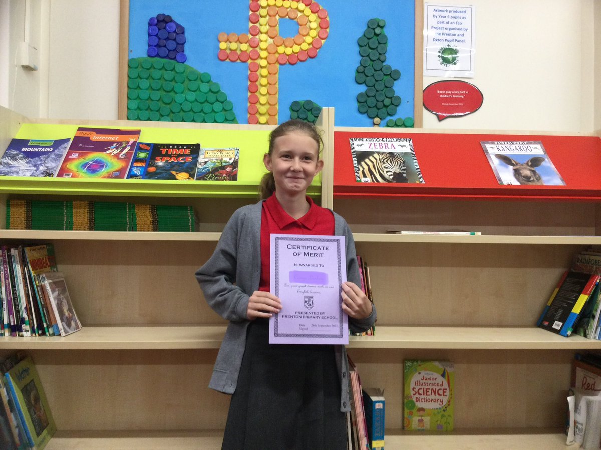 Well done to Carys for earning the Merit Award for Class 6B for her great drama performance in her English lessons! ⭐️😊🎭👍🏻